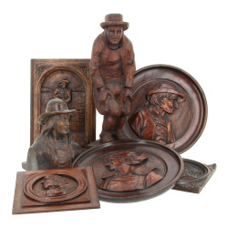 Thème BRETAGNE - Statuette en bois sculp