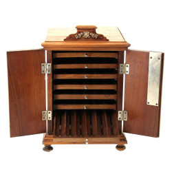 Cave à cigares en bois ouvrant à 2 porte