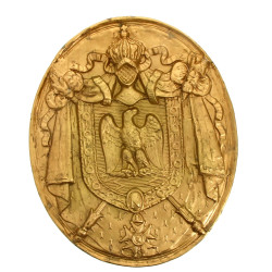 Grand médaillon décor Empire en laiton f