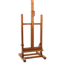 Chevalet de peintre en bois, avec traces