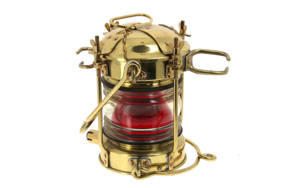 Fanal deux positions en laiton vernis, H