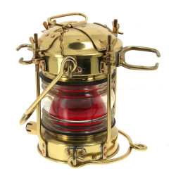 Fanal deux positions en laiton vernis, H