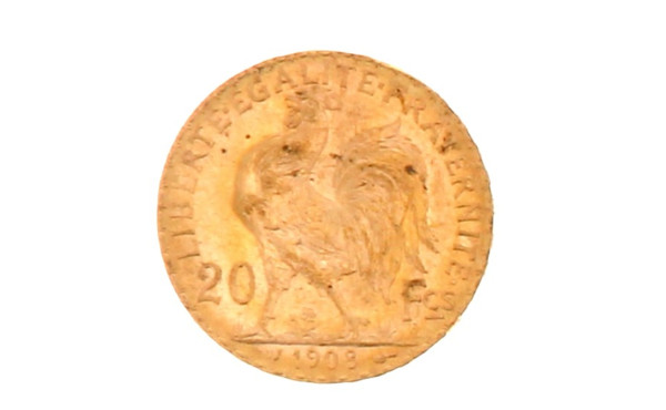 Pièce de 20 F or au coq(non visible- sto