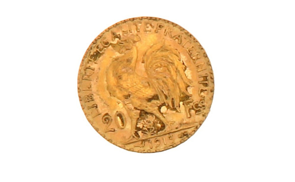 Pièce de 20 F or au coq(non visible- sto