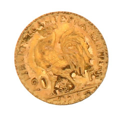 Pièce de 20 F or au coq(non visible- sto