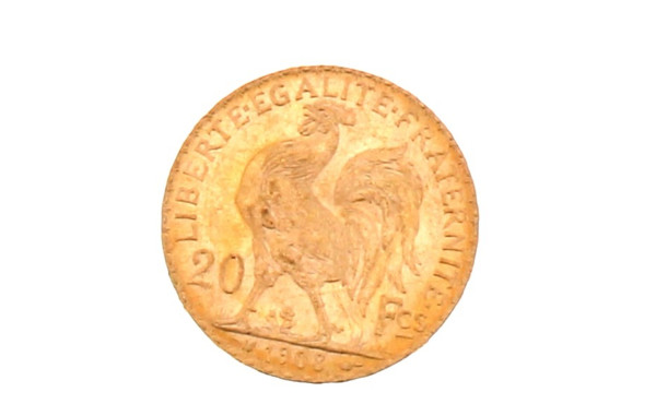 Pièce de 20 F or au coq(non visible- sto