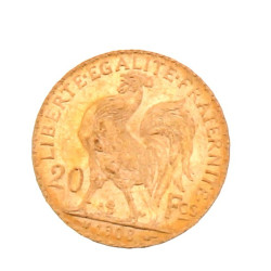Pièce de 20 F or au coq(non visible- sto