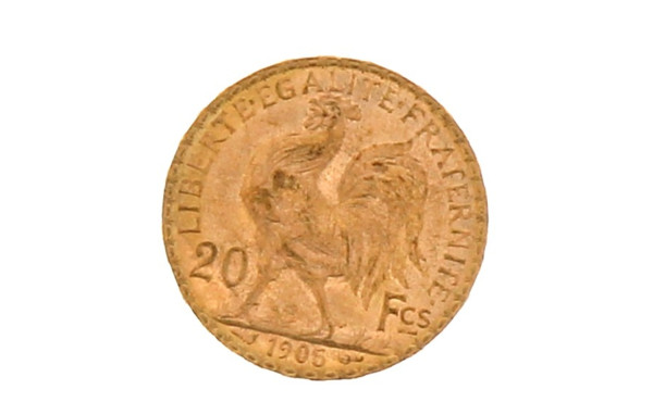 Pièce de 20 F or au coq(non visible- sto