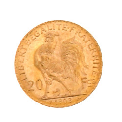 Pièce de 20 F or au coq(non visible- sto