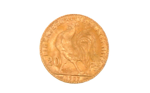 Pièce de 20 F or au coq(non visible- sto