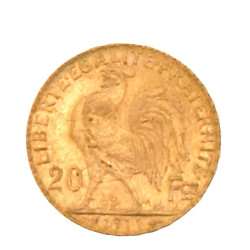 Pièce de 20 F or au coq(non visible- sto
