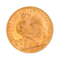 Pièce de 20 F or au coq(non visible- sto