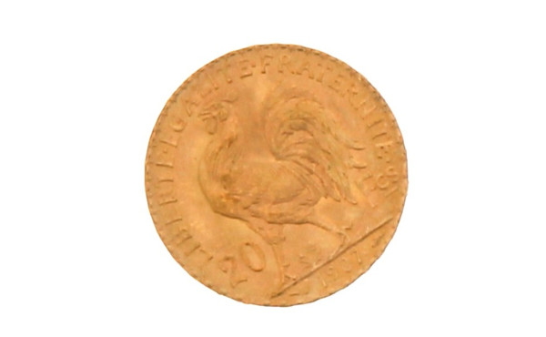 Pièce de 20 F or au coq(non visible- sto