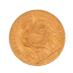Pièce de 20 F or au coq(non visible- sto