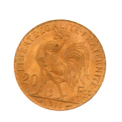 Pièce de 20 F or au coq(non visible- sto