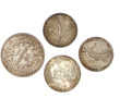 Lot de 4 pièces en argent : 1 pièce de 1