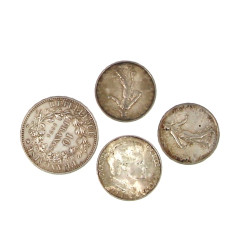 Lot de 4 pièces en argent : 1 pièce de 1