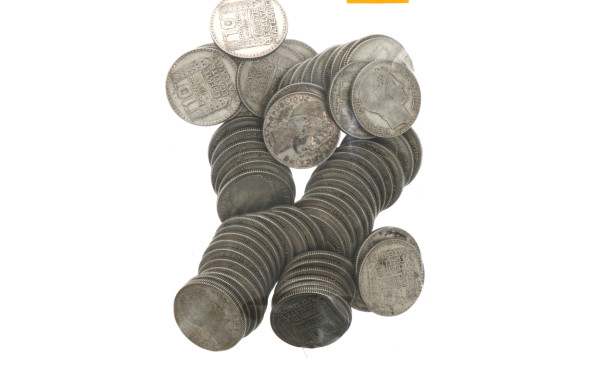 67 pièces de 10 fr Turin en argent