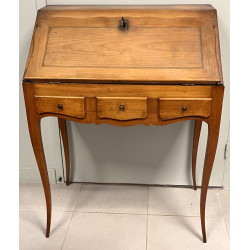 Bureau de pente en bois fruitier ouvrant