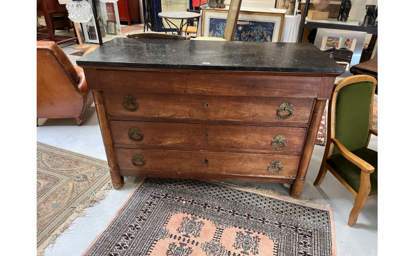 Commode XIXème de style Empire en placag