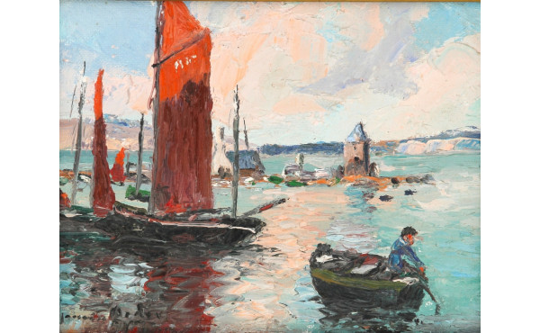 Maurice CADIC (XIXè-Xxè) "Un soir à Cama