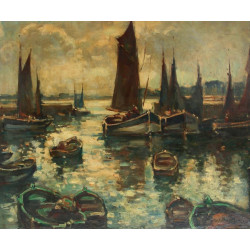 Marcel PARTURIER (1901-1976) "Le port du