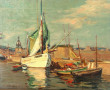 ARTHUR-MIDY (1887-1944) "Bateau et barqu