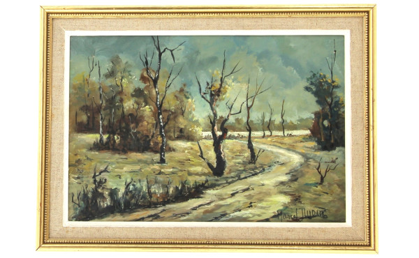 Marcel DURANS (Xxe) "Arbres près du chem