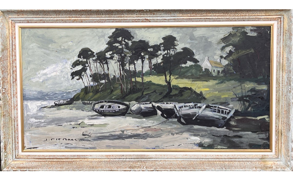 Jean-Pierre LE BRAS (1931-2017) "Bord de