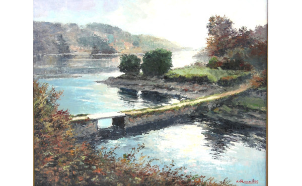 Adrien RAVALLEC (1909-1993) "Petit pont 