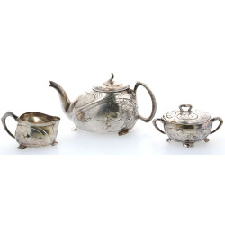 ART NOUVEAU - Théière et crémier en méta