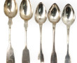 5 petites cuillères en argent mêlés, poi