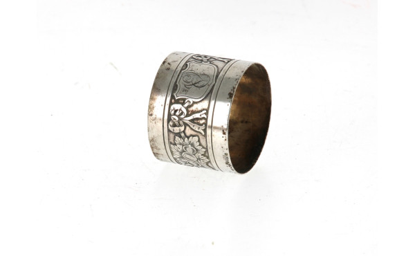 Anneau de serviette en argent 800ème, po