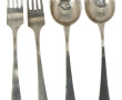 Paire de couverts en argent, travail étr