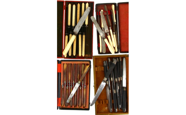 Lot de couteaux anciens : 9 couteaux de 