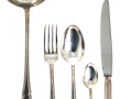 Ménagère en métal argenté modèle filets 
