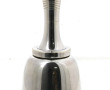 Shaker en métal argenté en forme de cloc