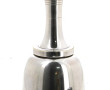 Shaker en métal argenté en forme de cloc