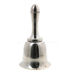 Shaker en métal argenté en forme de cloc
