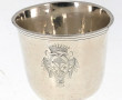 Timbale XVIIIème en argent, gravée d'arm