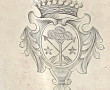 Timbale XVIIIème en argent, gravée d'arm