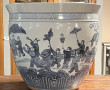 CHINE - Grand cache-pot en porcelaine dé