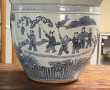CHINE - Grand cache-pot en porcelaine dé