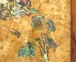 CHINE - Panneau en pierre jaune ocre ave