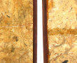 CHINE - Panneau en pierre jaune ocre ave