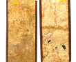 CHINE - Panneau en pierre jaune ocre ave