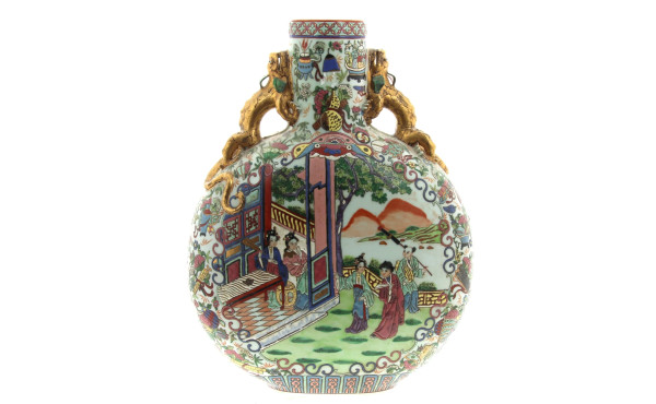 CHINE - Important vase décoratif en porc