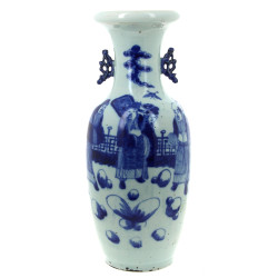 CHINE - Important vase en porcelaine à d
