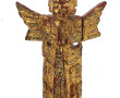 Statuette asiatique en bois sculpté et d