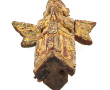 Statuette asiatique en bois sculpté et d